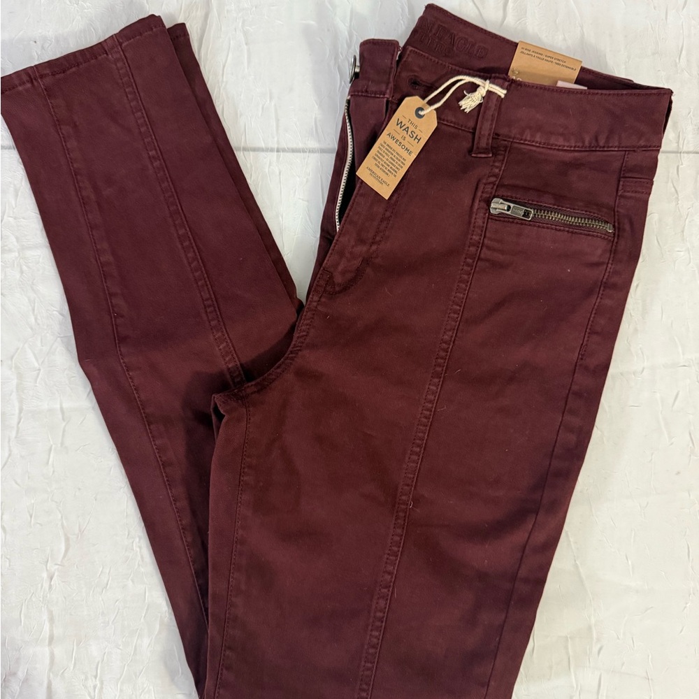 American Eagle Slim Fit Pants with Zipper Detail